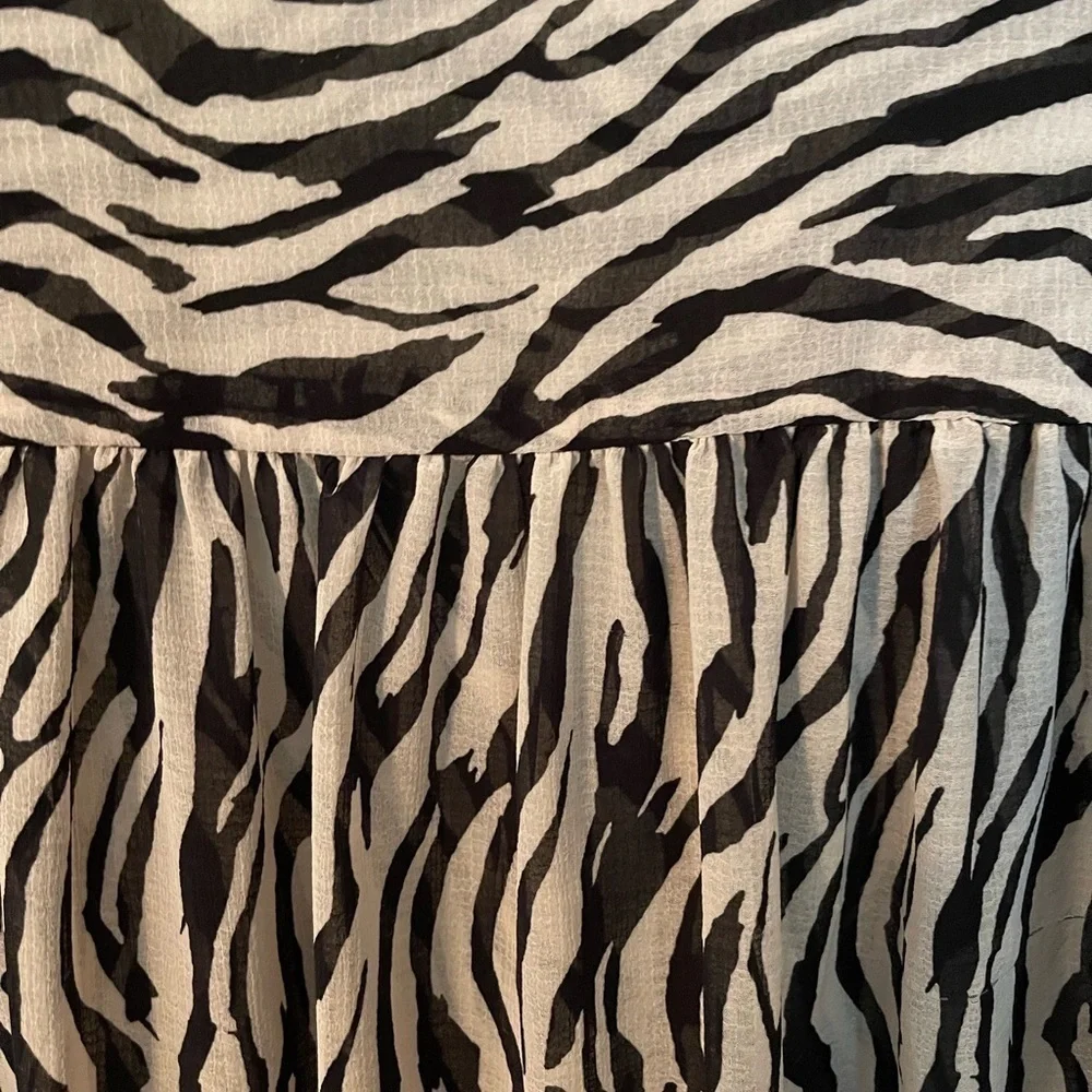 Free People Ciara Printed Buttondown In Zebra